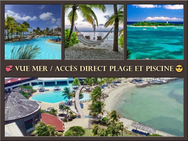 Tres Bel Appartement Avec Vue Mer, Acces Direct A La Plage Et Piscine Surveillee Saint-Francois  Zewnętrze zdjęcie